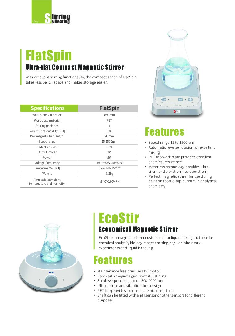 EcoStir Square Plate Magnetic Stirrer